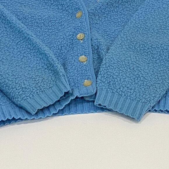 Vintage Penneys Button Up Cardigan Sweater Blue Long Sleeve Womens Size 40 - Picture 5 of 6